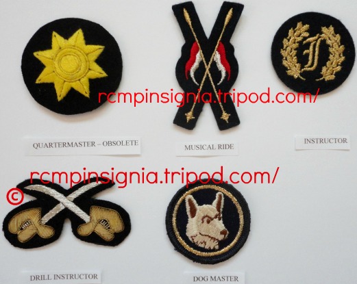RCMP-GAC MUSICAL RIDE EMBROIDERY PATCH 4X10 & 2X5 HOOK ON BACK navy/gold 